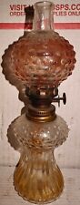 Antique Miniature Clear Glass Hobnail Kerosene Oil Lamp L.E. Smith? picture