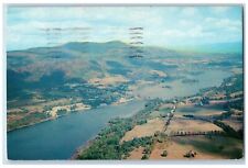 1956 Aerial View Of Hoosac Lake Mt Greylock In Cheshire MA Posted Trees Postcard picture