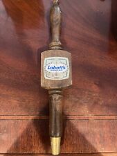 Labatt’s Pilsner Beer vintage double sided wooden tap picture