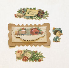 Three Victorian Calling Cards, Die Cut picture