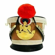 Napoleonic Era Brown French Shako Helmet with Red Pom-Pom by Roman museum picture