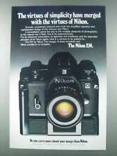 1981 Nikon EM Camera Ad - Virtues of Simplicity picture