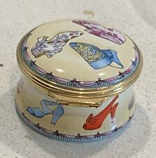 RARE Halcyon Days BILSTON & BATTERSEA Enameled Shoes Throughout the Ages Box picture