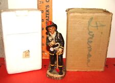mini 1982 FIREMAN FIRE FIGHTER decanter Old Commonwealth Firefighter #1 w/ box picture