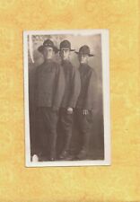 X RPPC real photo postcard THREE SOLDIERS family of Alice Turgeon from Ovila picture