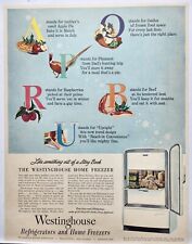 1945 Westinghouse Refrigerator Freezer Print Ad Mansfield OH Man Cave Art Deco picture