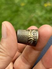 Vintage Sterling Silver Thimble Size 8 Marked MKD Collectible Sewing Thimble picture
