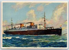 Postcard SS Columbus Steamer Ship Norddeutscher Lloyd Bremen Cruise Line V23 picture
