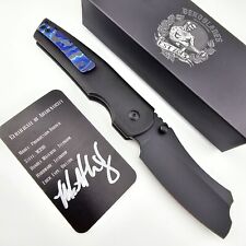 Berg Blades Barber Folder All Black PVD Coated Titanium Handles and M390 Blade picture