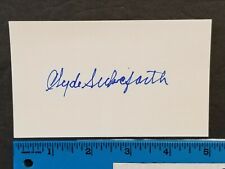 1950S-70S VINTAGE 3X5 CARD HAND SIGNED AUTO CLYDE SUKEFORTH W/COA JSA AVAILABLE picture