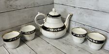 Antique Carl Thielsch 6 Piece Hand Painted & Signed Porcelain Tea Set picture