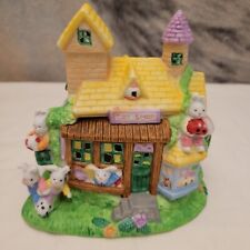 Cottontale Cottages Toy Shop House Porcelain Easter Bunny Spring Village picture