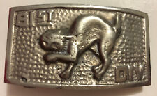 81st Division Wildcat WWI WWII Military Army Cat Belt Buckle Hamlin Vintage  picture