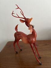 Vintage Solid Plastic Buck Reindeer Decoration MCM Japan Rare HTF picture