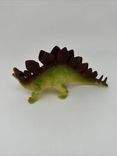 STEGOSAURUS DINOSAUR TOY HTF  REALISTIC -7In-Rubber GREEN WITH BROWN ….90 picture