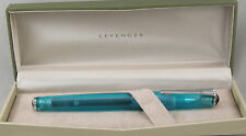 Levenger True Writer Blue Bahama Transparent Rollerball Pen - New In Box picture