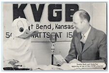 c1960's Sammy Duck And Uncle Ray KVGB Programs Great Bend Kansas KS Postcard picture
