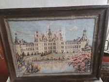 Vintage Serving Tray With  French Chateau Tapestry picture