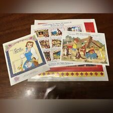 Lot Of 4 Vintage Disney Stamps: Beauty & the Beast, Winnie The Pooh, Hunchback picture