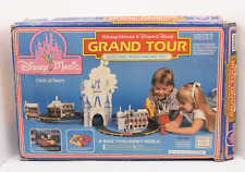 Vintage Marchon Mickey Mouse & Donald Duck Grand Tour Road Racing Set Slot Cars picture
