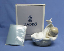 Vintage 1999 Lladro Tender Dreams Figurine Baby in Basket Porcelain Spain #6656 picture