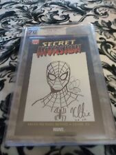 Secret Invasion#1P.G.X70 Spider Man Sketch Signed by Brian Michael Bendis picture