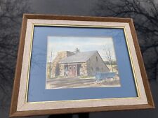 Catasauqua, PA Lehigh Furnace 1800's Pen And Ink Sketch Framed Artist Allan Gray picture