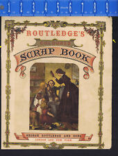 Victorian mother about to read to children - 1867 Routledge Chromolithograph picture