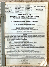 Official List of Open and Prepay Stations ICC OPSL 6000-B November 1980 picture