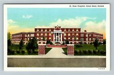Great Bend KS-Kansas, St Rose Hospital Vintage Souvenir Postcard picture