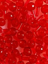 Faceted Globe Medium Bulbs Ceramic Christmas Tree Lights 50 RED Pegs picture