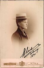 ROYAL Vintage Cabinet Card SIGNED AUTO -Princess Alexandra of Greece and Denmark picture