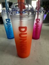 Dunkin' Summer 2024 Ombre Plastic Insulated 24oz Tumbler NWT (Orange) picture