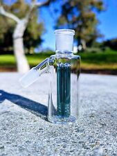 Premium Thick 14mm 45° Teal Quad Tree Perc Ash Catcher Tobacco Water Pipe Bong picture