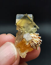 8g Natural Transparent Yellow Fluorite Barite Crystal Mineral Specimen/Beijing picture