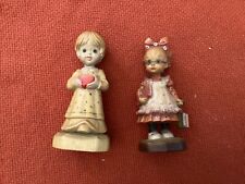 Lot of 2 ANRI SARA KAY GIFT OF LOVE,VALENTINE FIGURINES picture