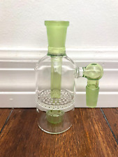 4.5” Premium Glass Water Pipe Ash Catcher Shower Homeycomb Perc 14mm Green picture