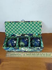 Set of  3 Vera Bradley  Christmas Ornaments in Quilted Box Rhythm & Blues  picture