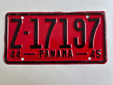 1944 1945 Panama License Plate 