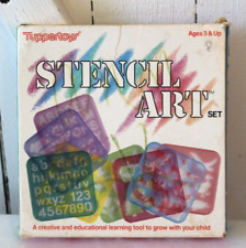 Vintage 1987 Tupperware Tuppertoys Stencil Art Set - 8 Stencils picture