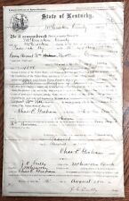 RARE 1900 CITIZENSHIP COURT DOCUMENT German Native McCracken County Ky Paducah picture
