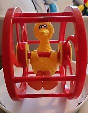 Vintage Sesame Street Red Rolling Wheel Big Bird Toddler Preschool Toy illco picture