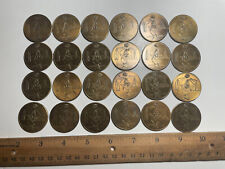 LOT OF 24 Made a Mason lodge vintage brass ? TOKENS picture