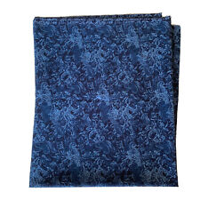 Vintage Blue Paisley Fabric Polyester 4 Yards 44” Width 144” Length picture