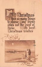 Antique Christmas Card Star of Bethlehem Nativity Orthodox Magi Vtg Postcard B15 picture