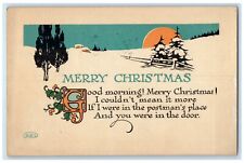 1916 Merry Christmas Arts Crafts Robert Lord Chicago Illinois IL Posted Postcard picture