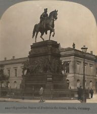 c1895 Equestrian Statue Frederick the Great Berlin Stereoview Photograph picture