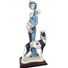 FLORENCE Giuseppe Armani - Lady w/ Great Dane Dog Figurine LIMITED EDITION 1987 picture