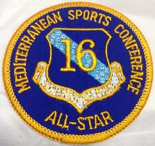 Vintage US USAF 16th Air Force Mediterranean Sports Conference All Star Patch picture