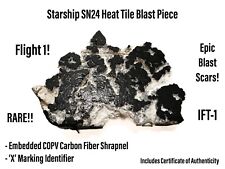 SpaceX Starship SN24 Heat Shield Tile Epic Blast Piece Set Launchpad w/ Patch 24 picture